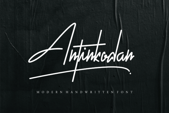 Antinkodan: A Modern Handwritten Signature Font for Creative Makers