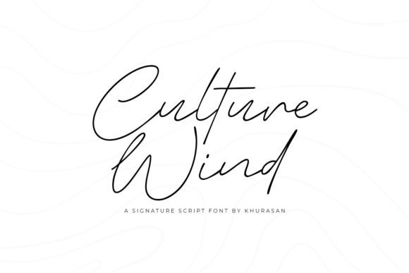 Culture Wind: A Modern Script Typeface for Editorial Design