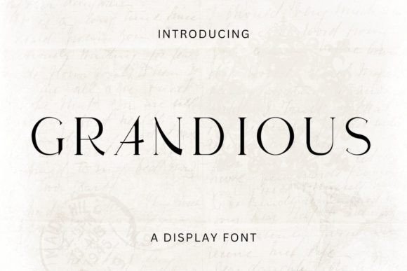 Grandious: A Sophisticated Serif Display Font for Modern Web Design