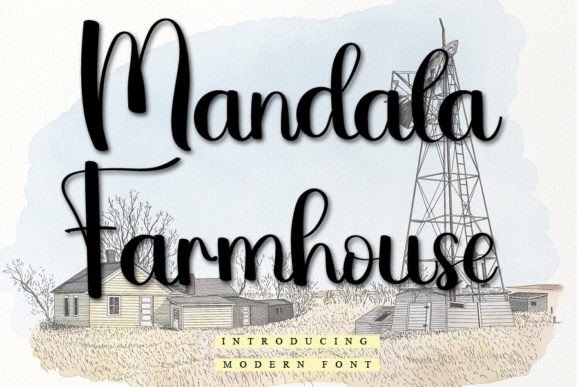 Mandala Farmhouse: A Sweet Handwritten Typeface for Editorial Design