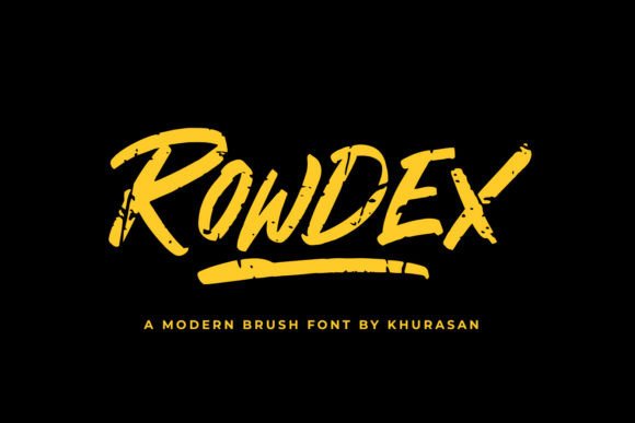 Rowdex Brush Font Review for Bold Brand Identity