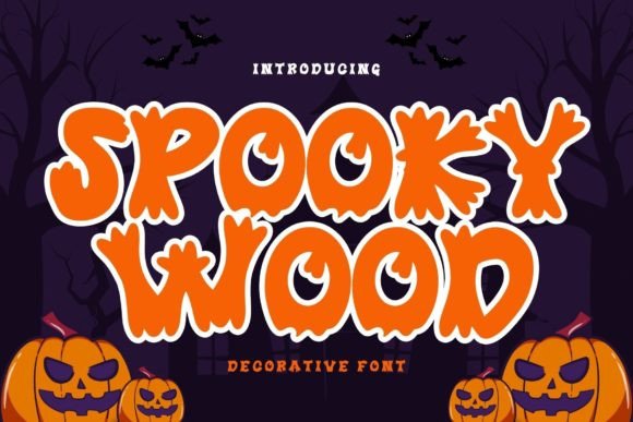 Spooky Wood: The Ultimate Halloween Display Font for Makers